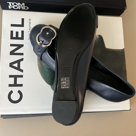 GUCCI Calfskin Sachalin Flats EU40 Blue - Picture 8 of 9